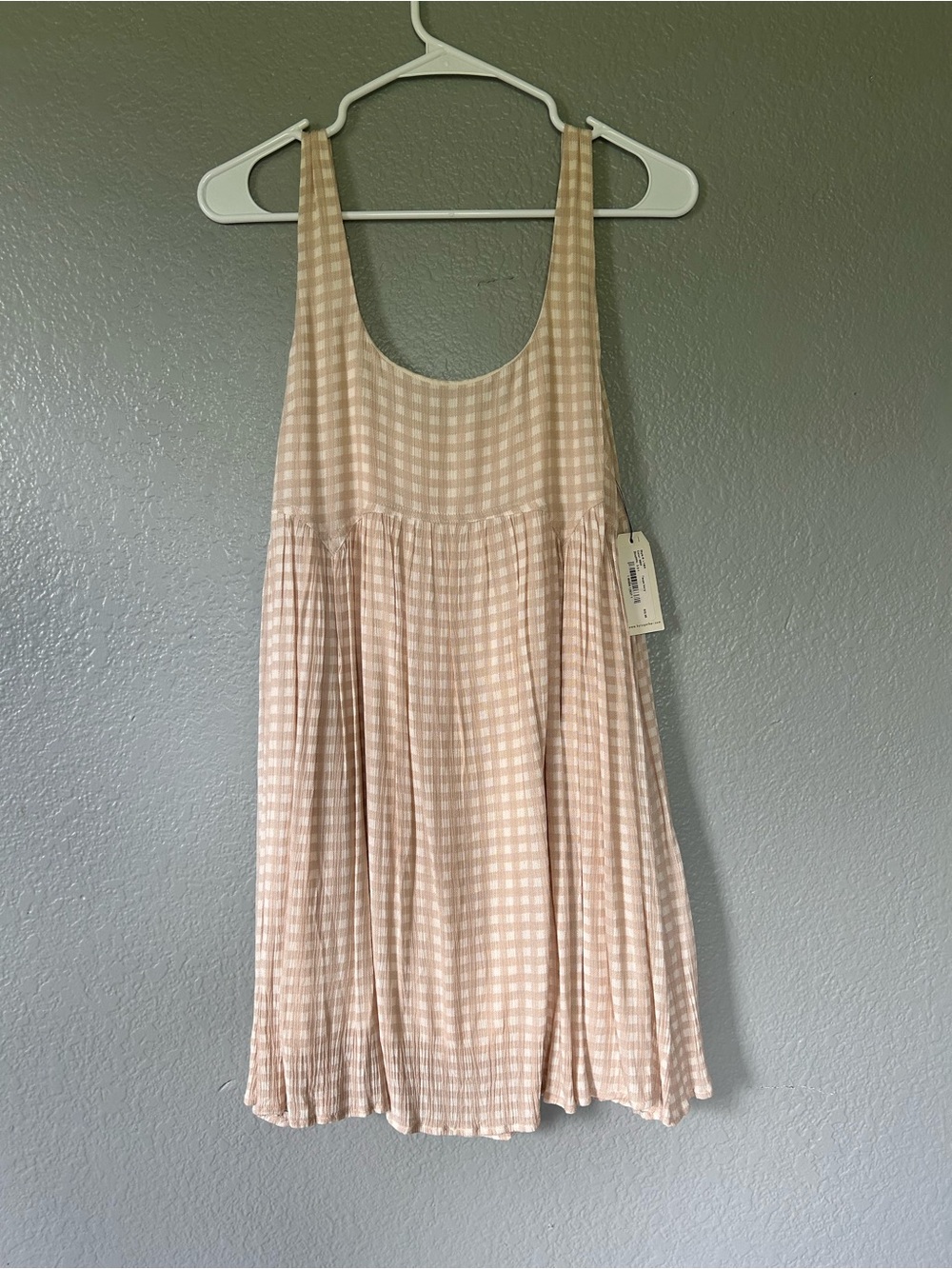Together Pink Gingham Sleeveless Mini Dress